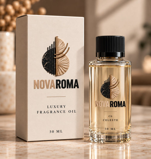 CD Celeste NOVAROMA luxury fragrance oil 50ml bottle and box